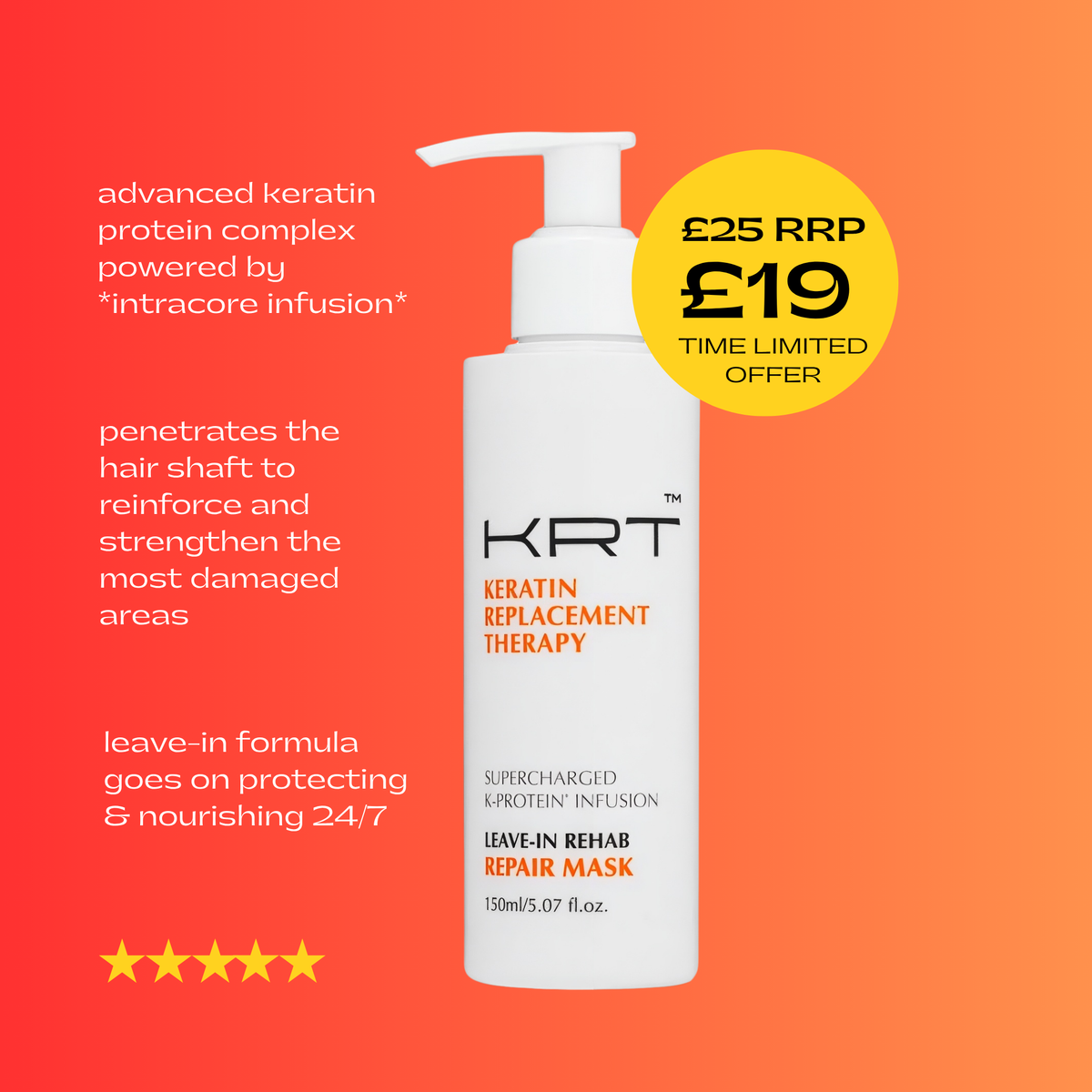 KRT LEAVE-IN REHAB REPAIR MASK 150ml